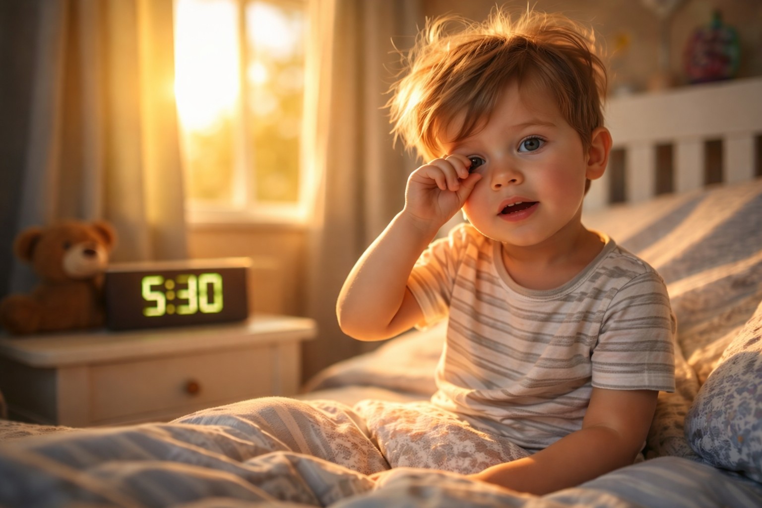 Bambini che si svegliano alle 5:30? L’errore comune con la luce del mattino