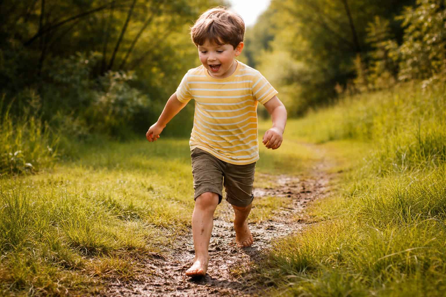 Fango, erba e piedi nudi: cosa succede davvero al corpo dei bambini
