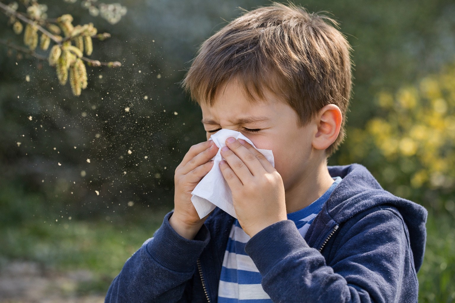 Tuo figlio ha sempre il raffreddore? Il segnale inconfondibile per capire se è l’allergia di marzo