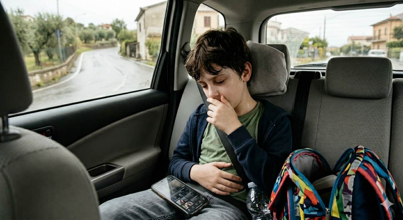 Mal d’auto nei bambini: perché lo smartphone è il nemico del viaggio
